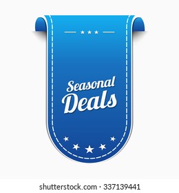 Seasonal Deal Blue Vector Icon Design