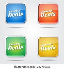 Seasonal Deal Colorful Vector Icon Design