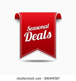 Seasonal Deal Red Vector Icon Design