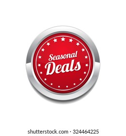 Seasonal Deal Red Vector Icon Button