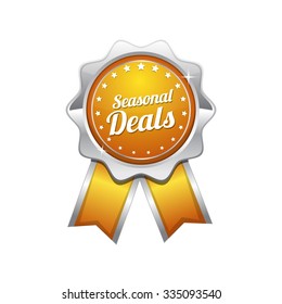Seasonal Deal Yellow Vector Icon Design