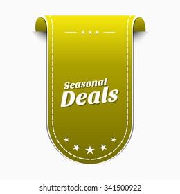 Seasonal Deal Yellow Vector Icon Design