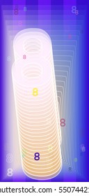seasonal diagram beside 8 Number vector background, example into impartial template