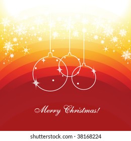 Seasonal greetings template with copy space in red colors, vector