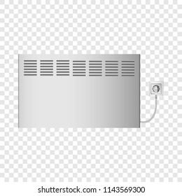 Seasonal heater mockup. Realistic illustration of seasonal heater vector mockup for on transparent background