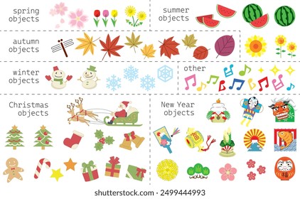 Seasonal Icon Collection - Four Seasons, Christmas and New Year -