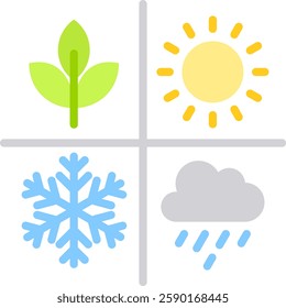 Seasonal Icon Element For Design