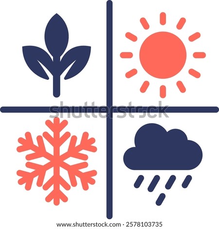 Seasonal Icon Element For Design