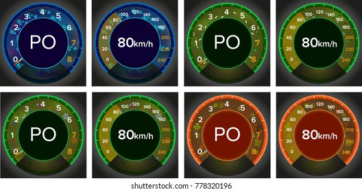 Seasonal image of a speedometer for a car