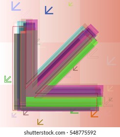 seasonal information among concept, arrows vector background into light vision