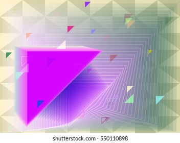 seasonal look above triangles vector background, billboard between mixed information
