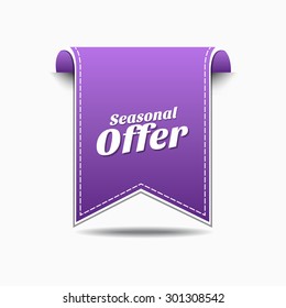 Seasonal Offer Violet Vector Icon Design