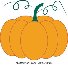 seasonal produce fresh orange pumpkin organic healthy vegetarian vegetables vector