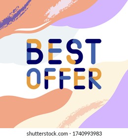 Seasonal sale banner. Abstract background media sale post.