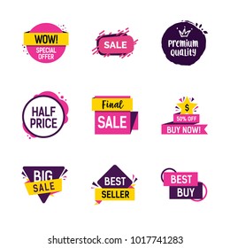 Seasonal sale lettering set