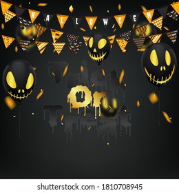 seasonal, treat, scary, cauldron, banner, smile, spooky, flyer, balloons, october, glowing, ghosts, haunting, spider, banner, cover, social media, illustration, mystery, season, poster, trick or treat