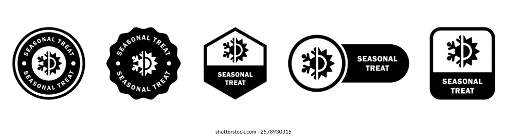 Seasonal Treat - vector signs for food product packaging.