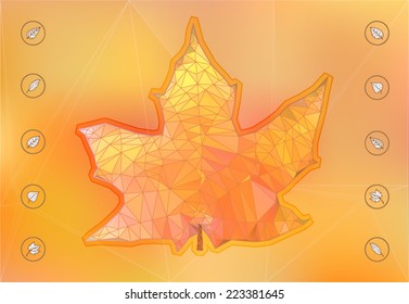 seasonal vector background with leaves