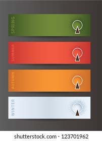 Seasonal vector banners with much space for you're text