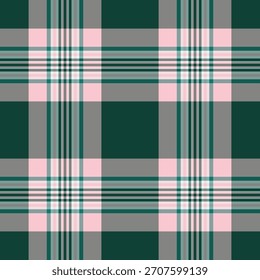 Seasonal vector pattern background, shirt fabric tartan textile. Fade plaid texture check seamless in gray and pastel colors palette.