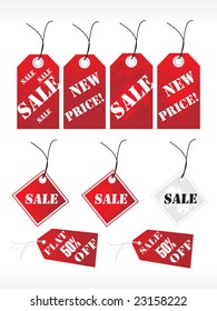 seasonal vector shopping tags