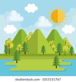 seasonal weather landscape icon