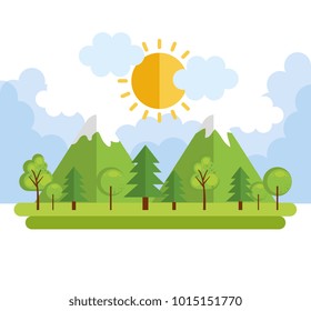 seasonal weather landscape icon