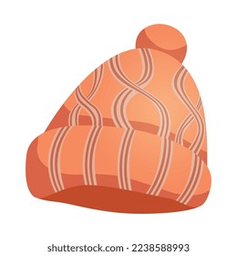 Composición estacional de prendas de vestir de invierno con imagen aislada de estilizado de prendas de vestir en fondo blanco ilustración vectorial