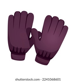 Seasonal winter clothes composition with isolated image of stylish warm clothing item on blank background vector illustration