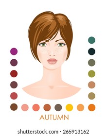 Seasonal Woman Type Color Palette Stock Vector (Royalty Free) 265913162 ...