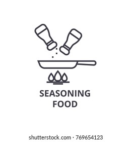 seasoning food line icon, outline sign, linear symbol, vector, flat illustration