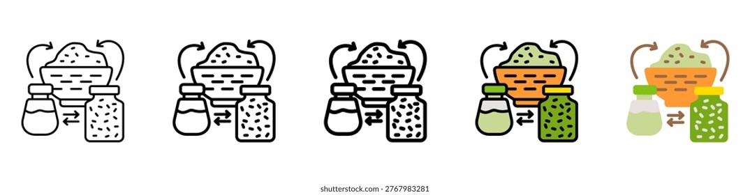 Seasoning Icon With Differences and Colors
