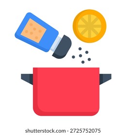 Seasoning Icon Flat Style Vector Illustration