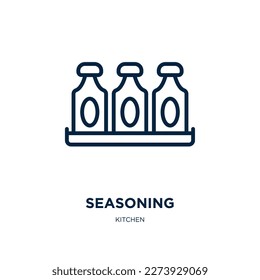 seasoning icon from kitchen collection. Thin linear seasoning, spice, food outline icon isolated on white background. Line vector seasoning sign, symbol for web and mobile