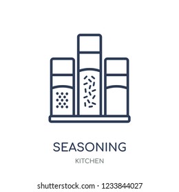 Seasoning icon. Seasoning linear symbol design from Kitchen collection. Simple outline element vector illustration on white background