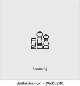 seasoning icon vector icon.Editable stroke.linear style sign for use web design and mobile apps,logo.Symbol illustration.Pixel vector graphics - Vector
