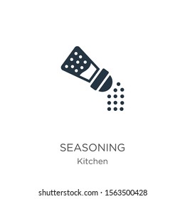 Seasoning icon vector. Trendy flat seasoning icon from kitchen collection isolated on white background. Vector illustration can be used for web and mobile graphic design, logo, eps10