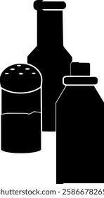 seasoning illustration salt silhouette pepper logo spice icon food outline kitchen bottle ingredient cooking glass spicy flavor container object shape for vector graphic background