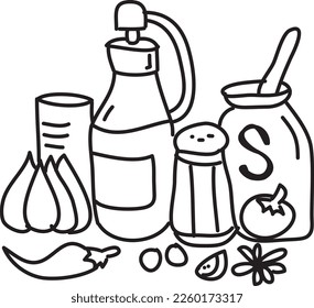 Seasoning Ingrident Icon vector design template and illustration