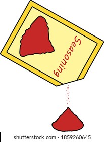 Seasoning Package Icon. Editable Outline With Color Fill Design. Vector Illustration.