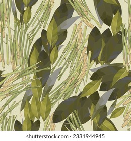 seasoning seamless pattern with warm autum colour