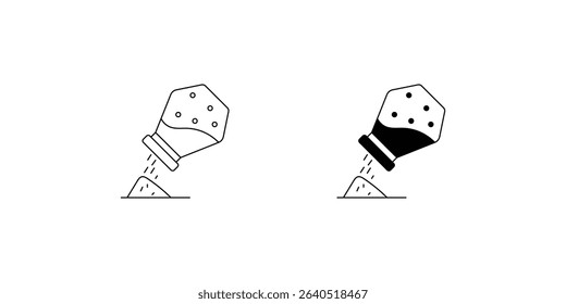 seasoning set icon with white background vector stock illustration
