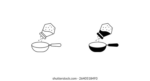 seasoning set icon with white background vector stock illustration
