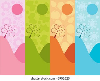 Seasons 2 : spring, summer, autumn, winter.