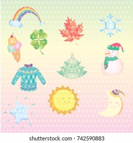 Seasons background wallpaper texture abstract