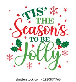 the season's to be jolly greeting card design