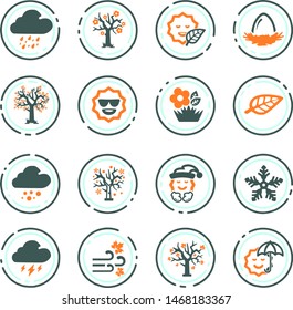Seasons color vector icons for user interface design
