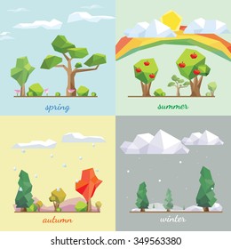 Seasons concept abstract illustration