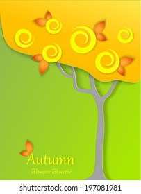 Seasons concept.Autumn card.