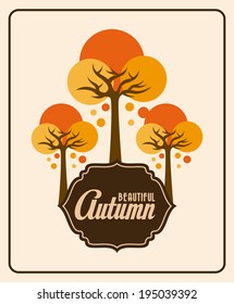 Seasons design over beige background, vector illustration